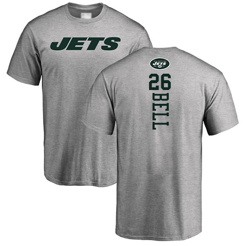 New York Jets Men Ash LeVeon Bell Backer NFL Football #26 T Shirt